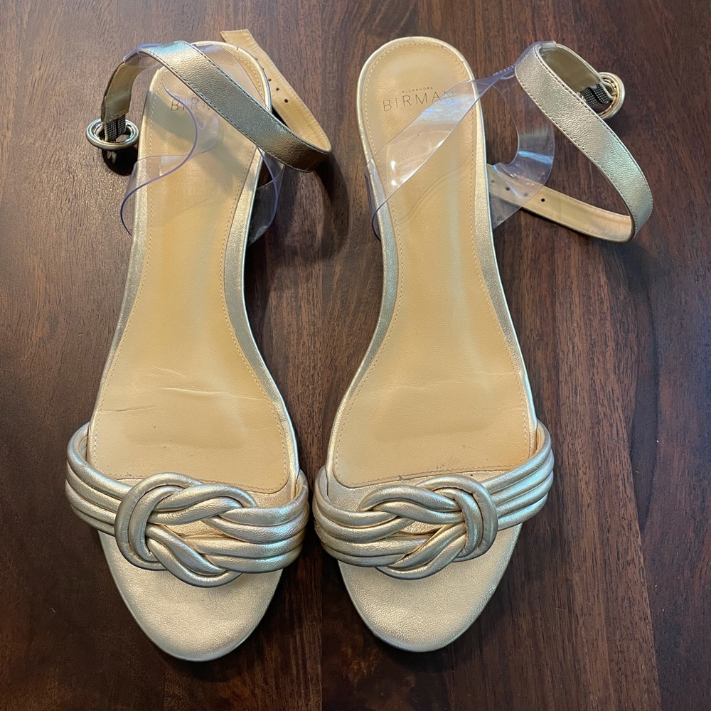 Alexandre Birman Gold Knot Sandals - Size 41
